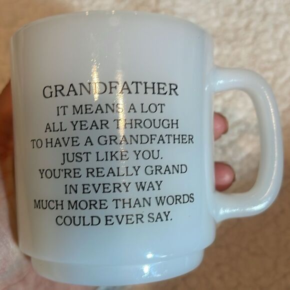 Vintage Glasbake grandpa mug - Picture 2 of 4